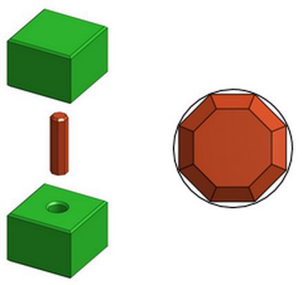 Polygon Pin Round Hole Press Fit Design